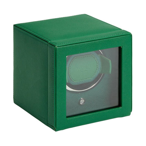 Cub Single Watch Winder With Cover (Tutti Frutti Green)